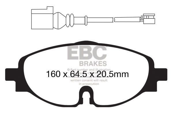 EBC Brakes Pastilhas de travão DP42150R EBC Brakes DP42150R Pastilhas de travão VW up! Hatchback (121, 122, BL1, BL2) baratos