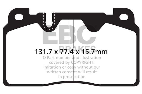 EBC Brakes Pastilhas de travão DP42168R DP42168R Pastilha de freio AUDI A3 EBC Brakes