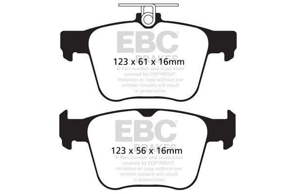 EBC Brakes Brake pad set DP42173R DP42173R EBC Brakes brake pads for MG MG 3
