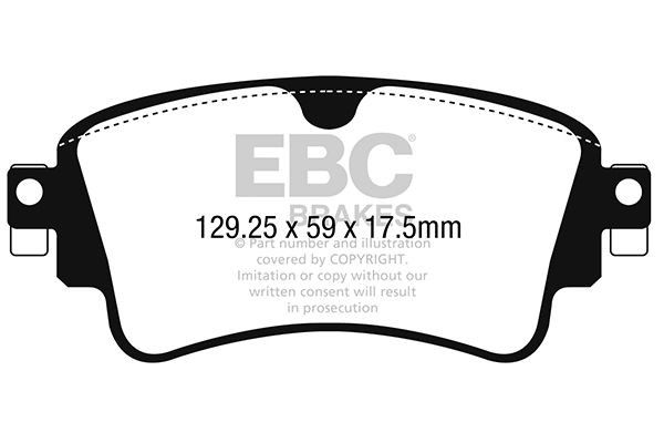EBC Brakes Plaquettes de frein DP42254R EBC Brakes DP42254R Plaquettes de frein AUDI A4 B9 Berline (8W2, 8WC) 40 TDI Mild Hybrid 204 CV 2022