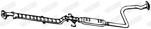 WALKER Silencieux intermédiaire 13129 13129 WALKER Tuyau d'échappement intermédiaire Honda pas cher