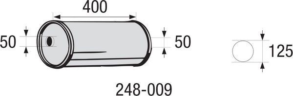 BOSAL Panela de escape central, universal 248-009 248-009 Escape desportivo MERCEDES-BENZ T2 BOSAL