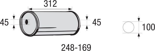 BOSAL Middendemper, universeel 248-169 248-169 Sportuitlaten CITROËN 2CV BOSAL