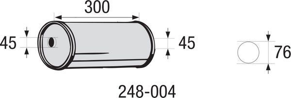 BOSAL Midterste, lyddæmper, universal 248-004 248-004 Sportsudstødning MITSUBISHI 3000 GT BOSAL