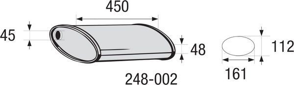 BOSAL Mellanljussdämpare, universal 248-002 FORD USA sportljuddämpare BOSAL 248-002