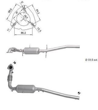 VEGAZ Filtro antiparticolato (FAP) FK-331SIC VEGAZ FK-331SIC Filtro antiparticolato (FAP) Transit Mk7 Camion pianale / Telaio (V363) originale prezzo