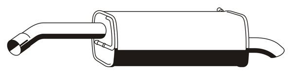 VEGAZ Bagpotte FS-671ERNS VEGAZ FS-671ERNS Ford Fiesta Mk6 Van Lyddæmper udstødning originale pris