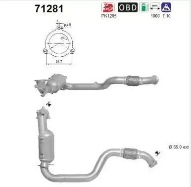 Catalyseur VEGAZ MK-364 VEGAZ MK-364 Pot catalytique MERCEDES-BENZ CLA 2020