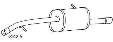 Πίσω σιλανσιέ VEGAZ PGS-466 VEGAZ PGS-466 Καζανάκι PEUGEOT 301 2014