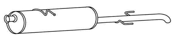 VEGAZ Izplūdes gāzu trokšņa slāpētājs (pēdējais) RS-490 VEGAZ RS-490 Izplūdes gāzu trokšņa slāpētājs SSANGYONG KYRON orģinālās