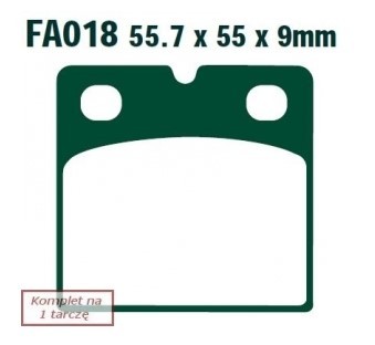 EBC Brakes Brake pad set FA018 MG MG 3 EBC Brakes brake pads FA018