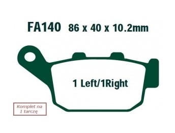 EBC Brakes Bremseklodser FA140HH Bremseklodssæt EBC Brakes Fiat SEDICI FA140HH