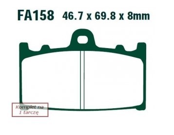 EBC Brakes Plaquettes de frein FA158 Kit de plaquettes de frein EBC Brakes i20 FA158 pas cher