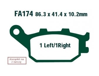 EBC Brakes Brake pad set FA174 RENAULT MASTER EBC Brakes brake pads FA174