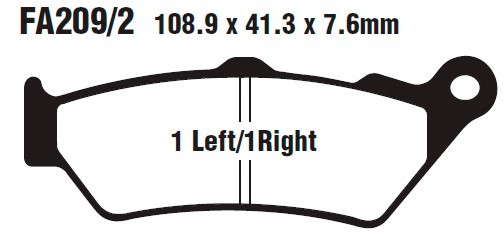 EBC Brakes Pastilhas de travão FA209/2HH FA209/2HH Pastilha de freio OPEL MOKKA EBC Brakes