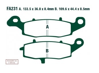 EBC Brakes Τακάκια φρένων FA231HH Σετ τακάκια EBC Brakes Ford USA F-350 FA231HH