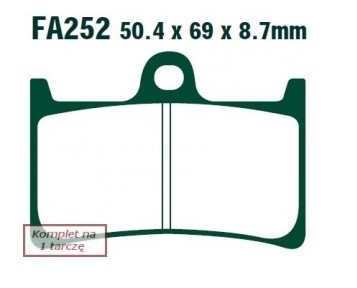 EBC Brakes Τακάκια φρένων FA252HH Σετ τακάκια EBC Brakes Skoda FABIA FA252HH