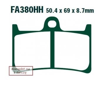 EBC Brakes Bromsbelägg FA380HH FA380HH EBC Brakes bromskloss PEUGEOT 508