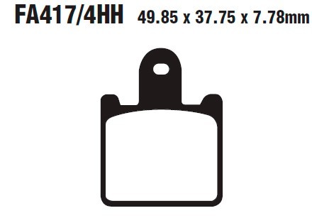 EBC Brakes Plaquettes de frein FA417/4HH FA417/4HH Plaquettes de frein HYUNDAI i20 EBC Brakes