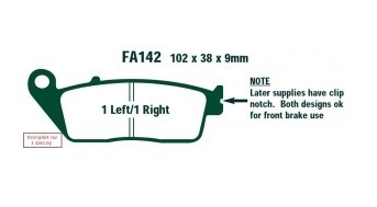 EBC Brakes Plaquettes de frein SFA142 Hyundai i20 Freins, plaquettes de freins EBC Brakes SFA142