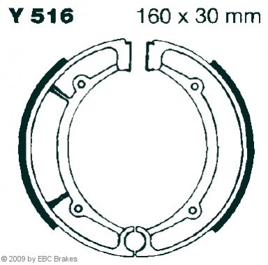 EBC Brakes Σετ σιαγόνων φρένων Y516 Y516 Σιαγόνων φρένων HYUNDAI KONA EBC Brakes