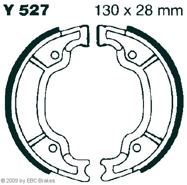 EBC Brakes Jogo de maxilas de travão Y527 Y527 Cintas de travão CITROËN C4 EBC Brakes