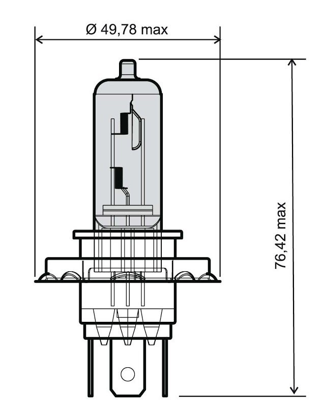 RMS Pære, fjernlys 24 651 0065 Tågelygte pære RMS Fiat X 1/9 24 651 0065