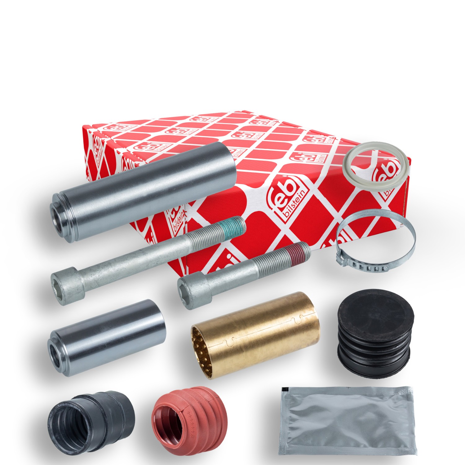 FEBI BILSTEIN Kit manicotti di guida, Pinza freno 107241 Costo Perno pinza freno FEBI BILSTEIN JAGUAR 107241