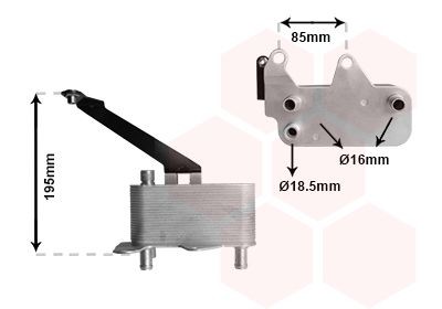 VAN WEZEL Radiatore olio, Cambio automatico 02013700 02013700 costo Radiatore olio cambio automatico VAN WEZEL VOLVO V50