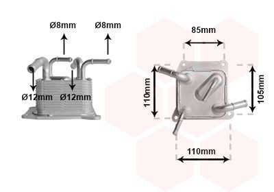 VAN WEZEL Ölkühler, Automatikgetriebe 13013705 VAN WEZEL 13013705 Getriebeölkühler NISSAN Cabstar (F24M, F24W) Kosten