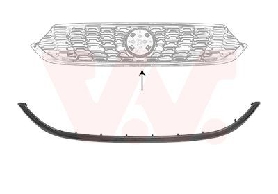VAN WEZEL Pynte- / beskyttelsesliste, kølergitter 1717517 1717517 Frontgitter FIAT SEDICI VAN WEZEL