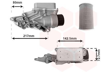 Chladič motorového oleja VAN WEZEL 30013688 VAN WEZEL 30013688: Chladič motorového oleja Mercedes Trieda G 2001