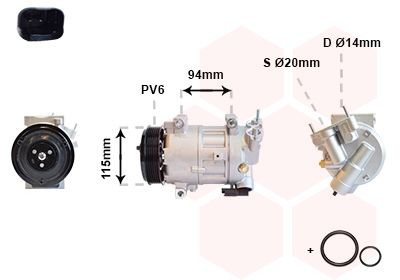 VAN WEZEL Aircopomp 4000K418 Skoda CITIGO AC-compressor VAN WEZEL 4000K418