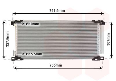 VAN WEZEL Kondensator, klimaanlæg 53015704 AC condenser VAN WEZEL URBAN CRUISER 53015704 billig