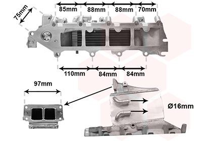 VAN WEZEL Intercooler 58004376 Subaru FORESTER Intercooler VAN WEZEL 58004376