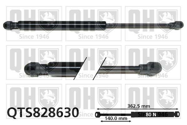 QUINTON HAZELL Tailgate strut QTS828630 QUINTON HAZELL QTS828630 genuine VW Passat B8 3G Saloon boot gas struts price