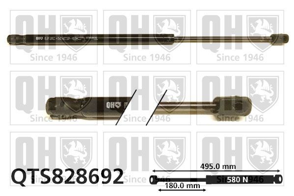 QUINTON HAZELL Ammortizatore pneumatico, Cofano bagagli / vano carico QTS828692 QTS828692 costo Pistoni portellone HYUNDAI IONIQ QUINTON HAZELL