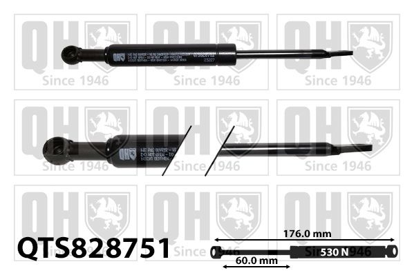 QUINTON HAZELL Gasfjäder, bakruta QTS828751 QTS828751 QUINTON HAZELL Gasfjäder bagageutrymme Subaru
