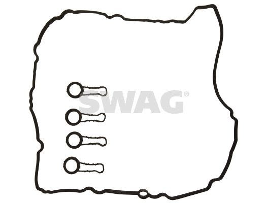 SWAG Gasket Set, cylinder head cover 20 10 7526 Toyota HILUX SWAG rocker cover gasket 20107526