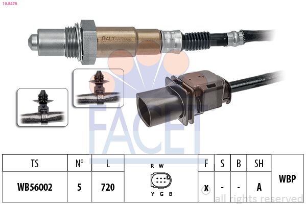 FACET Lambdasonde 10.8478 Oxygen Sensor FACET XM 10.8478 günstig