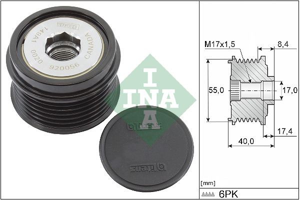 INA Dispositivo ruota libera alternatore 535 0336 10 INA 535 0336 10 Puleggia ruota libera Subaru Forester SH originale prezzo