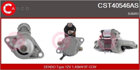 CASCO Startmotor CST40546AS Starter CASCO SUBARU CST40546AS