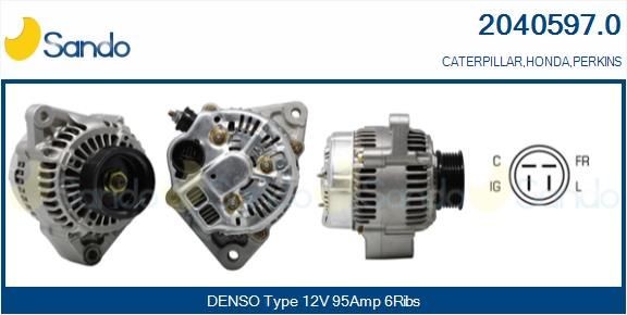 SANDO Laturi 2040597.0 Laturi SANDO 12V, 95A, M6, CPA0048, Ø 67 mm