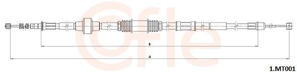 COFLE Tross, seisupidur 1.MT001 COFLE 1.MT001 originaal Käsijarru vaijeri Mitsubishi Outlander 1 hind