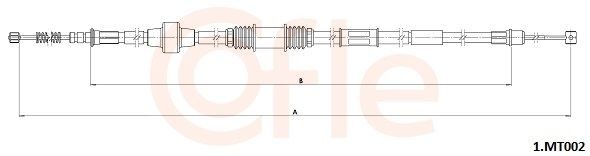 COFLE Tross, seisupidur 1.MT002 COFLE 1.MT002 Käsijarru vaijeri Mitsubishi Outlander 1 hind