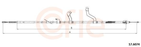 COFLE Vaijeri, seisontajarru 17.6074 17.6074 COFLE Käsijarruvaijeri DODGE RAM