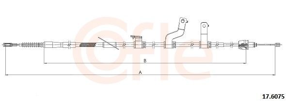 COFLE Handbremsseil 17.6075 17.6075 COFLE Kia Picanto JA Handbremsseil Preis