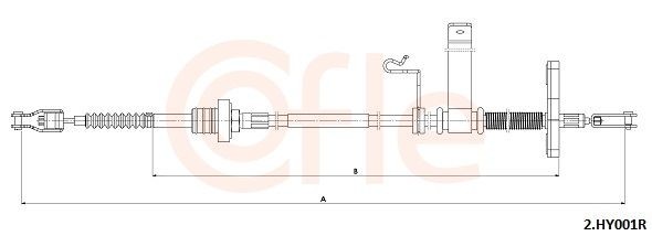 COFLE Clutchkabel 2.HY001R COFLE 2.HY001R Clutchkabler Hyundai Pony X-2 pris
