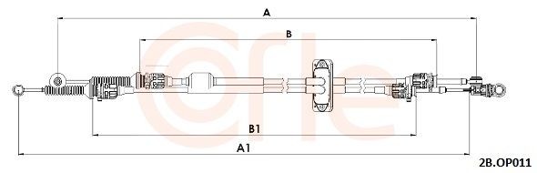 COFLE Cabo de aço, caixa de velocidades 2CB.OP011 COFLE 2CB.OP011 Cabos seletor velocidades Renault Trafic 3 Van originais preço