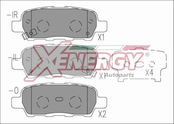 AP XENERGY Brake pad set X40987 X40987 AP XENERGY brake pads for NISSAN X-TRAIL